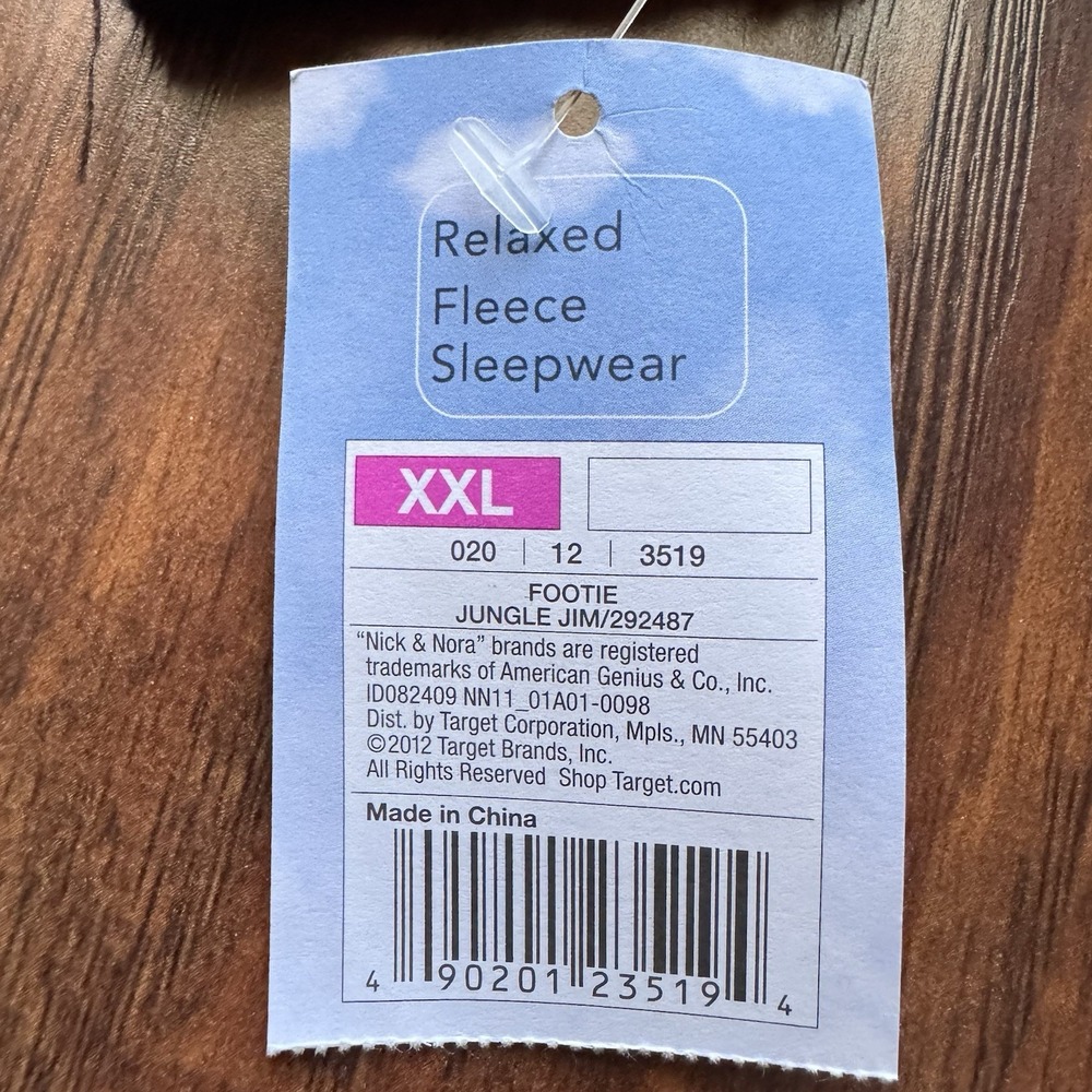 NWT NICK & NORA Footie Pajamas Leopard Print Fleece Womens 2XL Comfy Soft Lounge - Picture 7 of 16